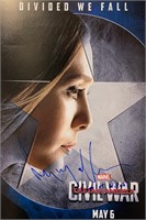Elizabeth Olsen Autograph Avengers Poster