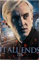 Tom Felton Autograph Harry Potter Poster
