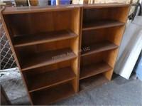 2 Formica bookcases - 48" x 25" x 10"