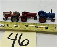 3 Small ERTL Tractors See Description
