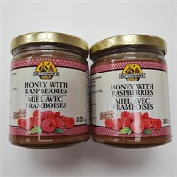 Raw Honey w/ Raspberry, 330g x2
