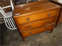 Antique English oak dresser - 36" x 32" x 17" -