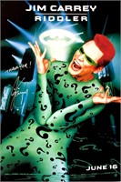 Autograph Batman Forever Jim Carrey Poster