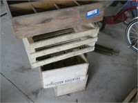 4 wooden crates