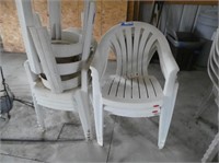 Vinyl yard furniture - 7 chairs and 3 tables