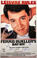 Ferris Bueller's Day off Poster Autograph