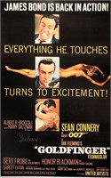 007 Goldfinger Poster Autograph