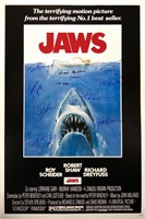 Jaws Poster Steven Spielberg Autograph