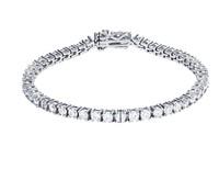 Sterling Silver Moissanite Diamond Bracelet