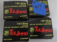 Tul Ammo 7.62 x 39mm - 4 full boxes