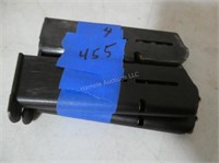 4 single stack 9mm Luger magazines - 2 are loaded