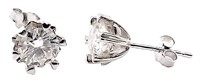 Sterling Silver 1.0ct Moissanite Diamond Earrings