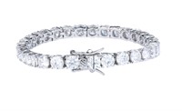 Sterling Silver Moissanite Diamond Bracelet