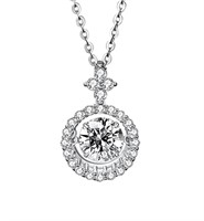 Sterling Silver Moissanite Diamond  Necklace