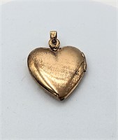 Vintage 14K Gold Filled Heart Locket Not Monogram