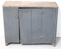 18TH - 19TH C. ONE DOOR CUPBOARD, OLD PAINTED