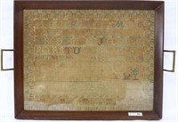 EARLY 19TH C. SAMPLER, OLD NEW JERSEY FAMILY,