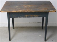 EARLY 19TH C. PINE PRIMITIVE WORK TABLE, OLD