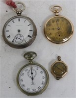 LOT 4 WATCHES, AMERICAN WATCH CO. POCKET WATCH,