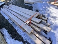 Pile of various size 2"x4" lumber