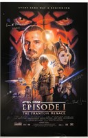 Signed Star Wars Pahntom Menace Poster