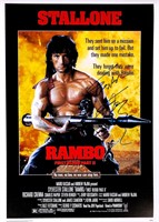 Autograph Rambo Poster Stallone