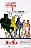 Signed James Bond 007 Dr No Poster