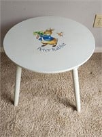 Kid's Small White Circular Peter Rabbit Table