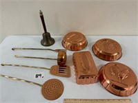 Lot of Copper Items + Bell As Shown