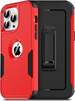 iPhone 14 Pro Max Defender Case: Shockproof  Red