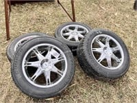 4) Cooper pickup tires with Pacer rims