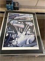 LARGE HARLEY DAVIDSON PICTURE- NUMBERED AND SIGNED