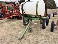 300 gal sprayer with PTO pump, has 25' boom