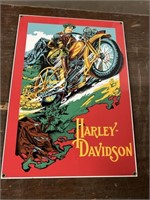 METAL HARLEY DAVIDSON SIGN- 11 X 16