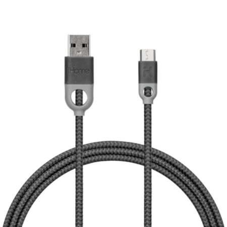 iHome 6ft Nylon Braided Micro USB Cable (Black)