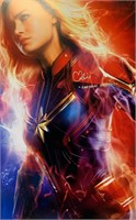 Autograph Captain Marvel Brie Larson Poster
