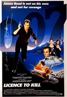Signed James Bond 007 Licence to Kill Poster