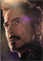 Singed Avengers Endgame Robert Downey Jr Poster