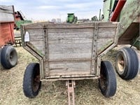Older wooden flare box wagon on gear