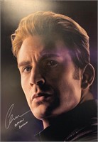 Autograph Captain America Chris Evans Poster