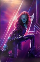 Autograph Avengers Endgame Zoe Saldana Poster