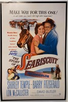 Shirley Temple Autograph Seabiscuit Poster