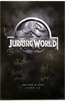 Jurassic World 1 Poster Chris Pratt Signed