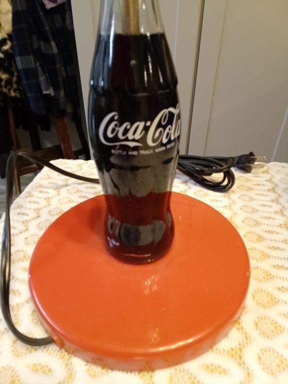 Coca Cola Lamp, no shade, 12 inchs tall