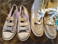 3 pr Sparkle Girls Shoes, nice condition