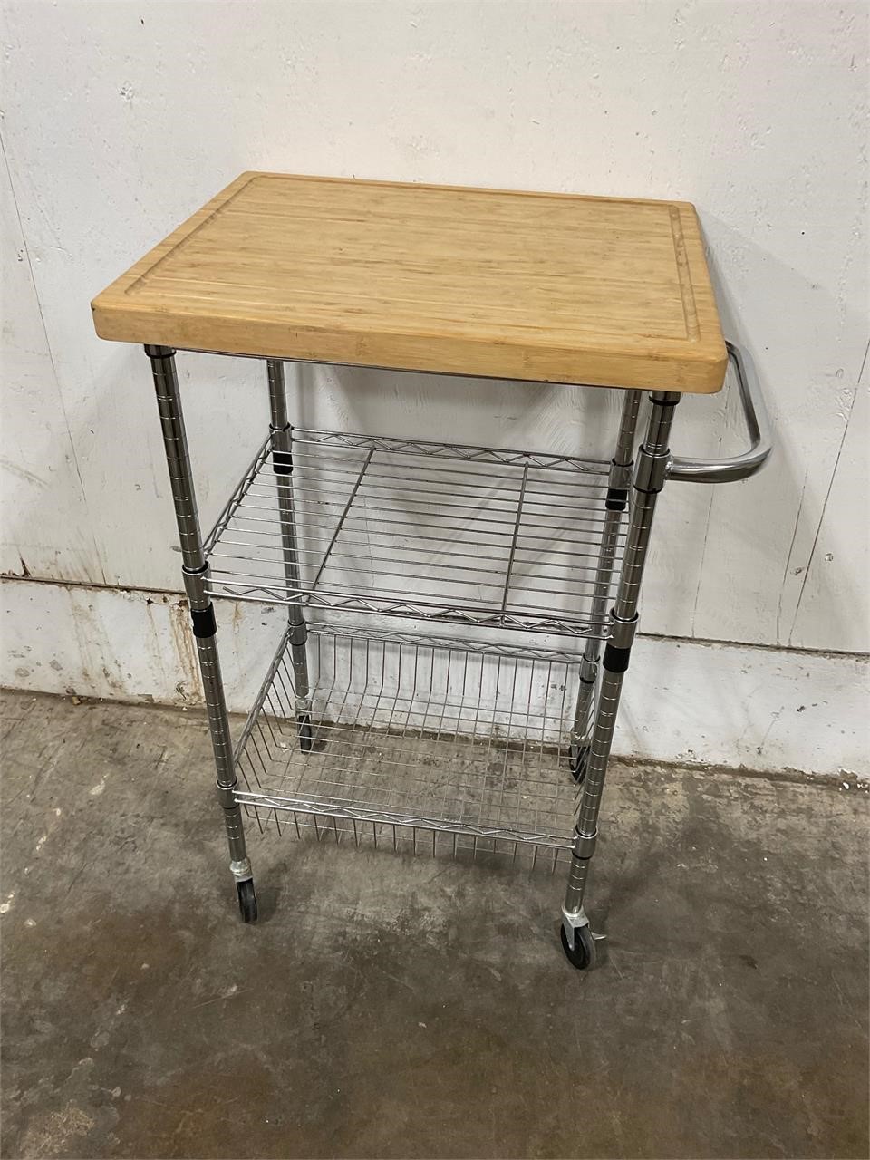 Rolling Metal Shelf w/ Cutting Board