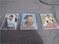 3 Vintage Topps Signed Baseball Cards