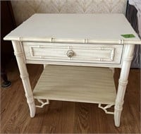 White end table Bamboo style  24”X17”X24”