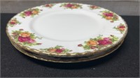 3 Royal Albert Old Country Roses Dinner Plates One