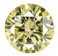 2.0ct Unmounted Yellow Moissanite Diamond